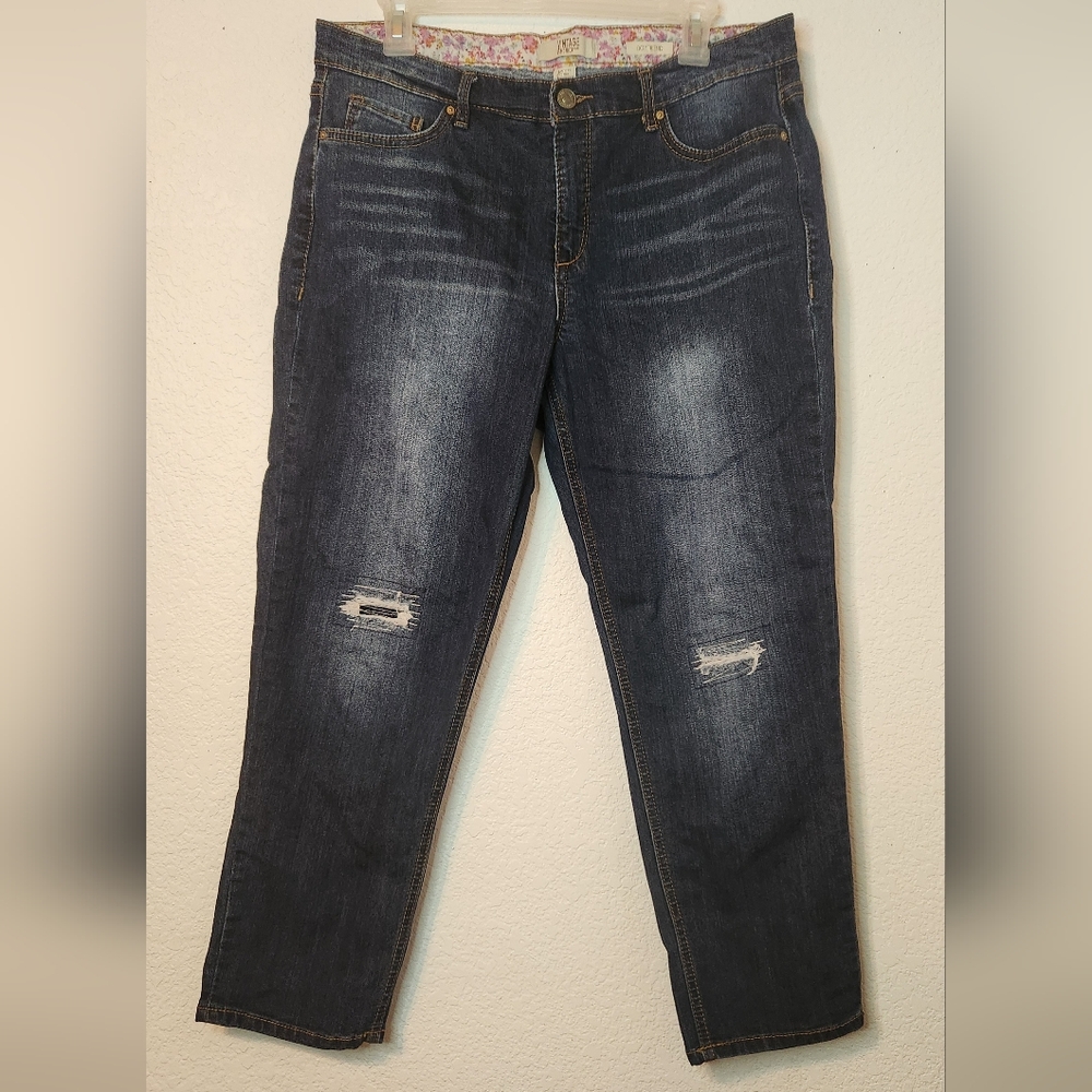 Vintage America Blues Boyfriend‎ Blue Jeans Light Distressing, Size 10/30